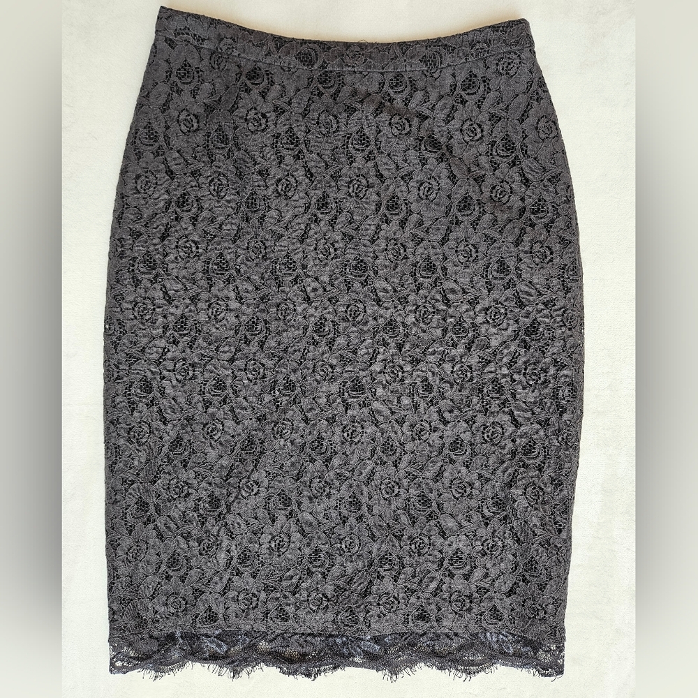 Jacob Charcoal Lace Pencil Skirt